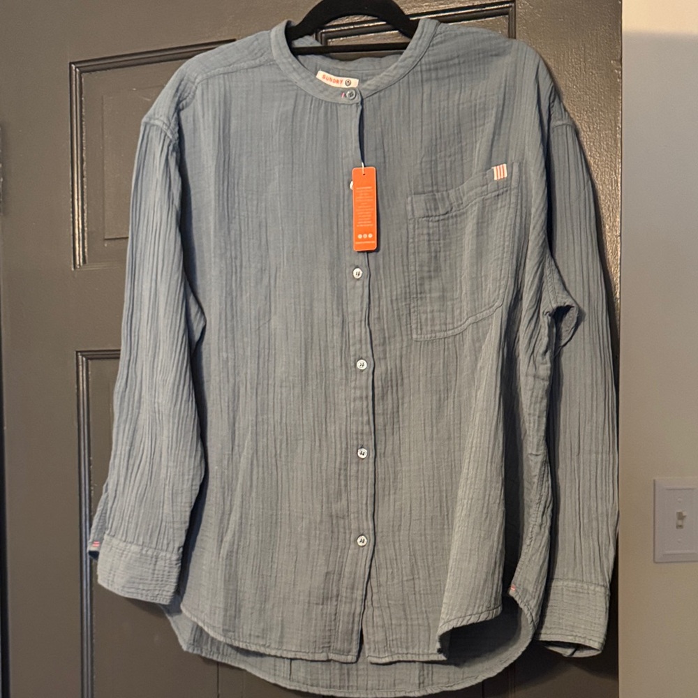 Sundry Denim Blue lightweight button down